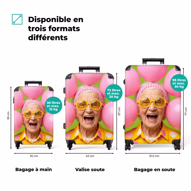 Valise - Personne - Ballons - Fête - Coloré - Rose — 3
