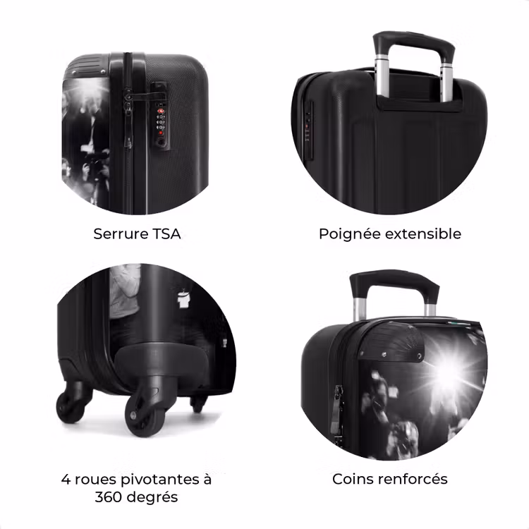Valise - Personnes - Appareil photo - Flash - Noir et blanc - Médias — 8