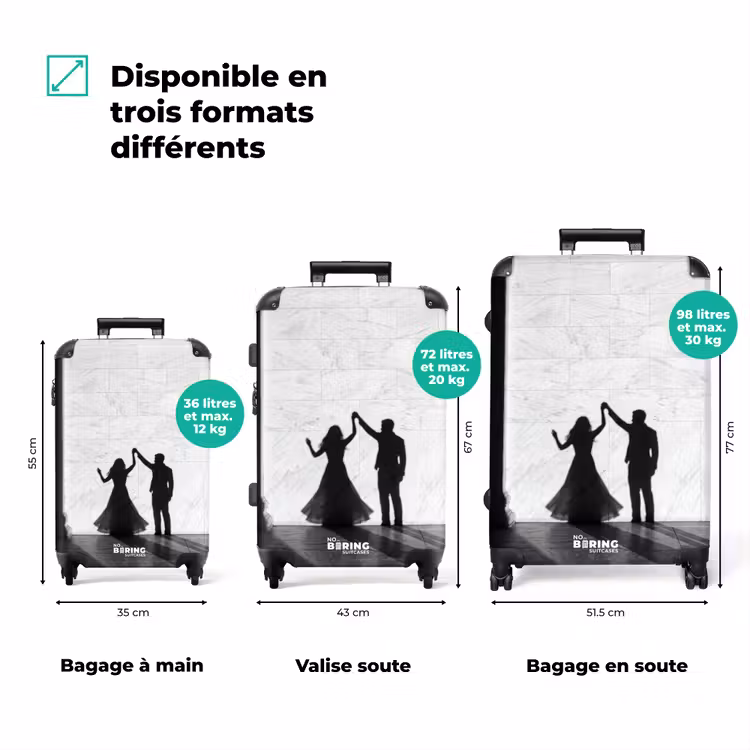 Valise - Personnes - Ombre - Danse - Noir et blanc - Amour — 3