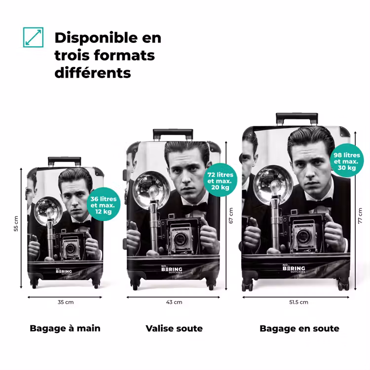 Valise - Photographe - Appareil photo - Vintage - Photo de presse - Noir et blanc — 3
