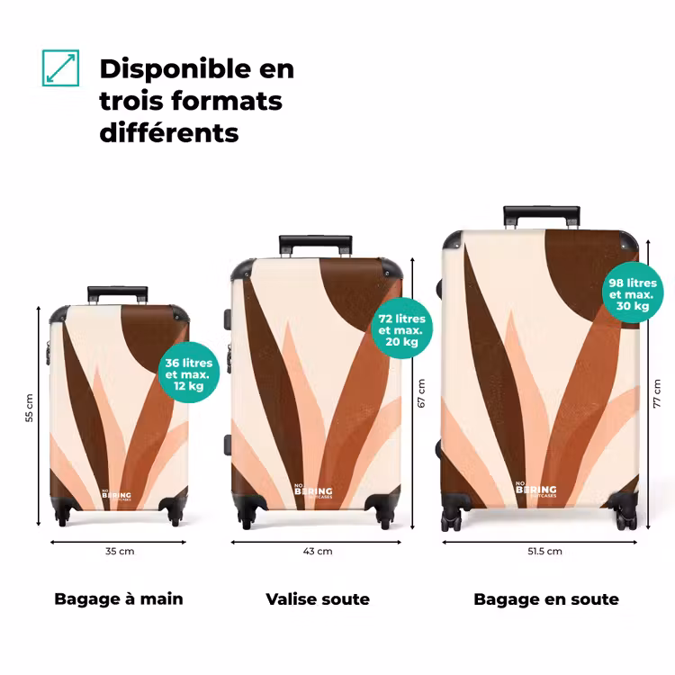 Valise - Plantes - Abstrait - Nature - Marron — 1