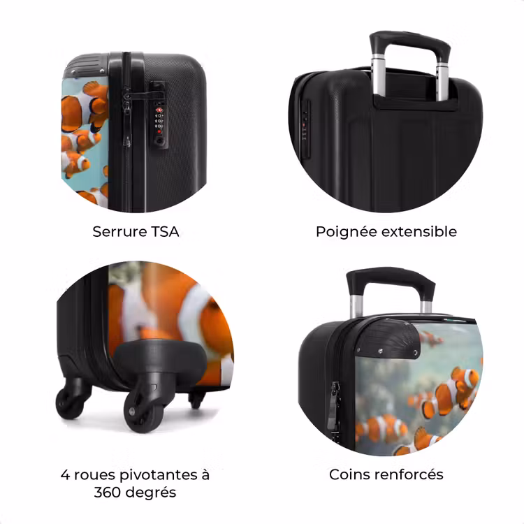 Valise - Poisson - Banc de poissons - Sous-marin - Animaux - Orange — 8