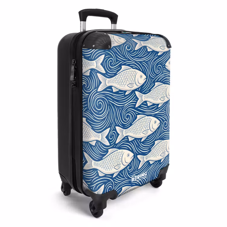 Valise - Poisson - Eau - Motif - Graphisme - Bleu — 2