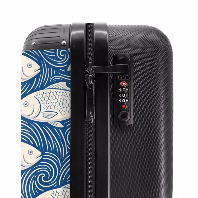Valise - Poisson - Eau - Motif - Graphisme - Bleu — 6