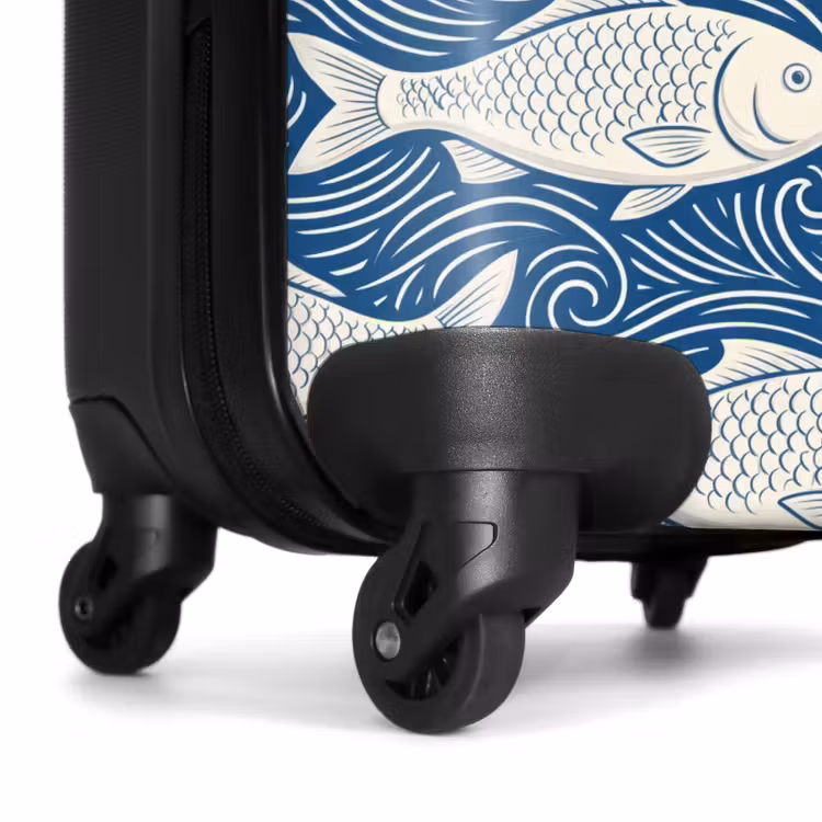 Valise - Poisson - Eau - Motif - Graphisme - Bleu — 7