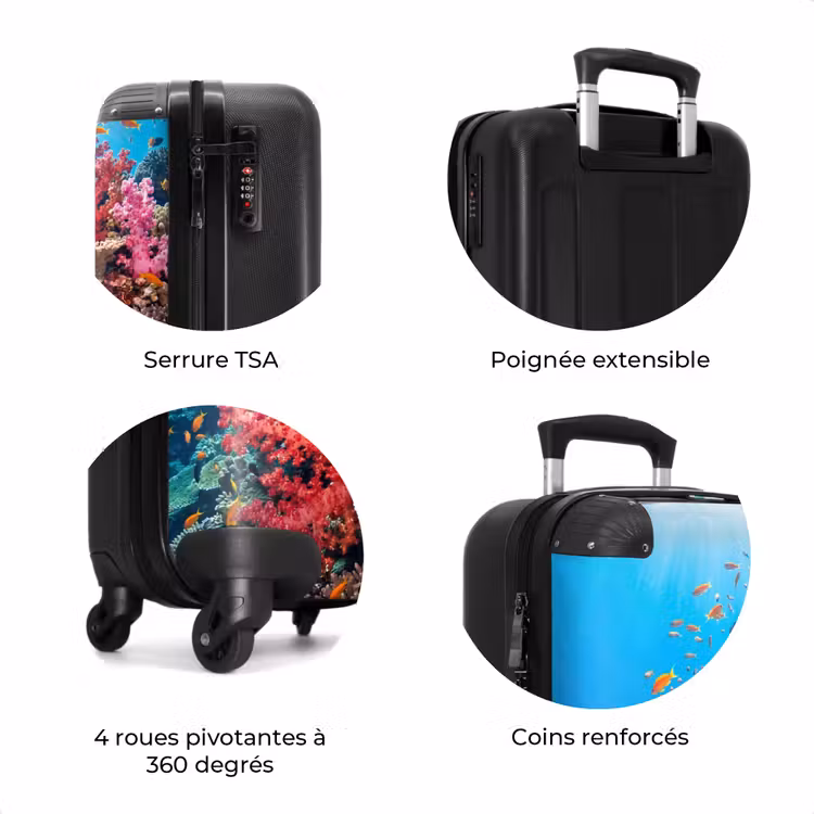 Valise - Récif de corail - Poissons - Sous-marin - Tropical - Rouge — 8
