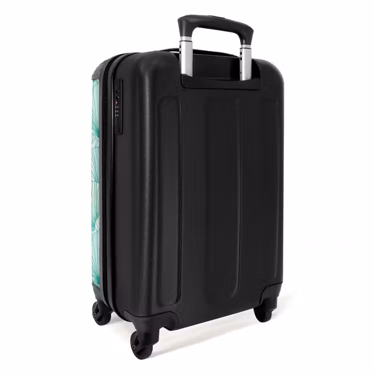 Valise - Vert - Blanc - Ginkgo - Dessiné - Texturé — 4