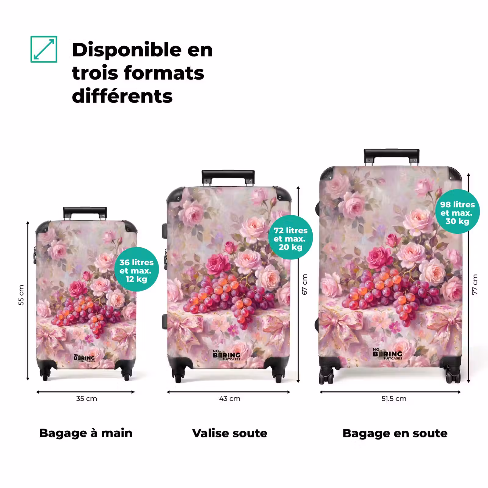 Valise - Nourriture - Fleurs - Nature morte - Rose - Or — 1