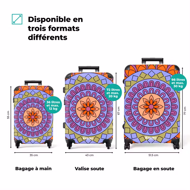 Valise - Mandala - Cercle - Abstrait - Coloré - Motif — 1