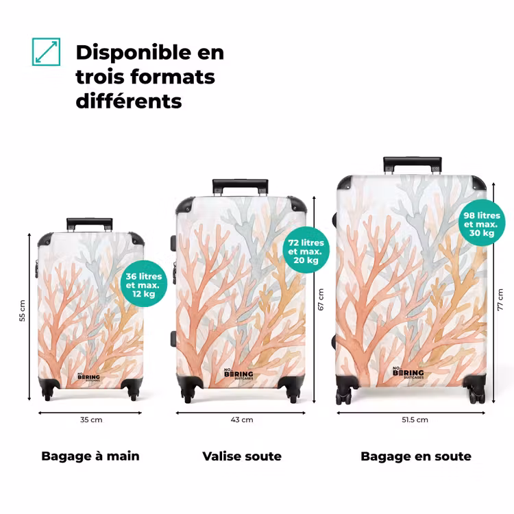 Valise - Nature - Abstrait - Aquarelle - Organique - Chaleureux — 3
