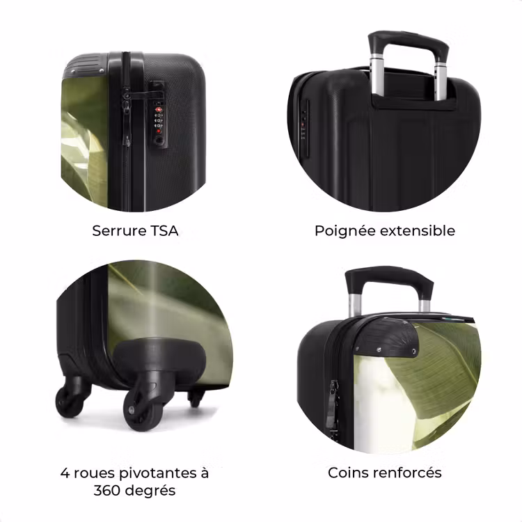 Valise - Nature - Feuilles - Vert - Tropical - Détail — 8