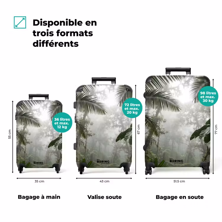Valise - Nature - Jungle - Brume - Vert - Feuilles — 3