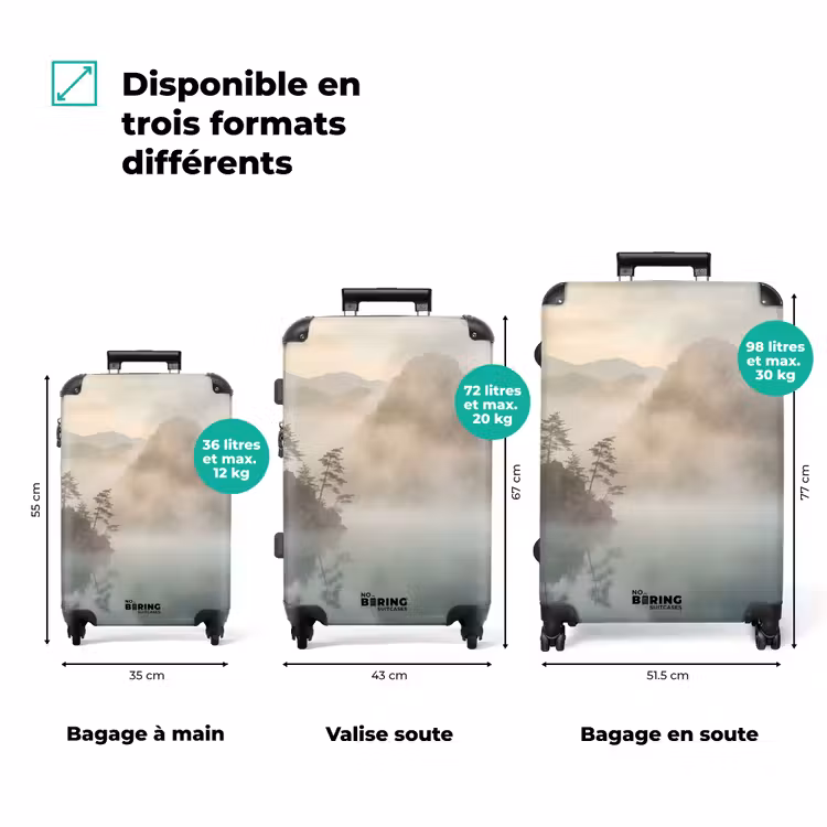 Valise - Paysage - Montagnes - Brouillard - Eau - Nature — 3