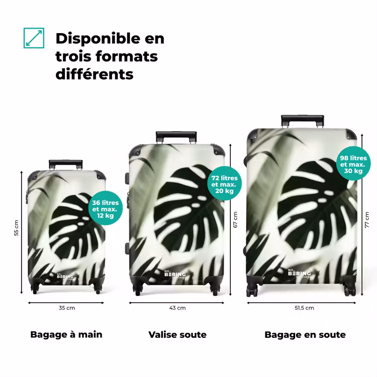 Valise - Plantes - Feuilles - Nature - Minimaliste - Vert — 3
