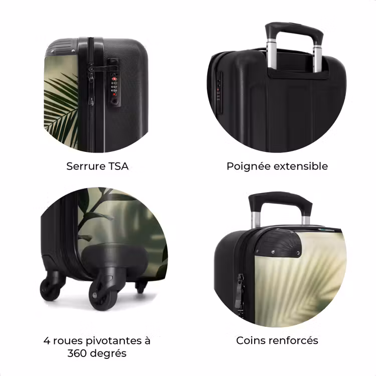 Valise - Plantes - Feuilles - Ombres - Vert - Moderne — 8
