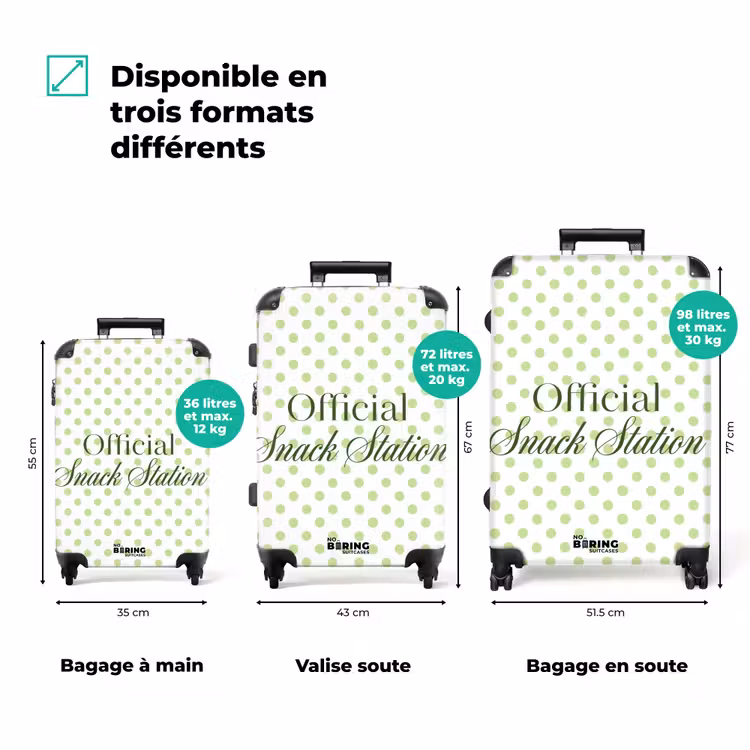 Valise - Snack Station - Vert - À pois — 1