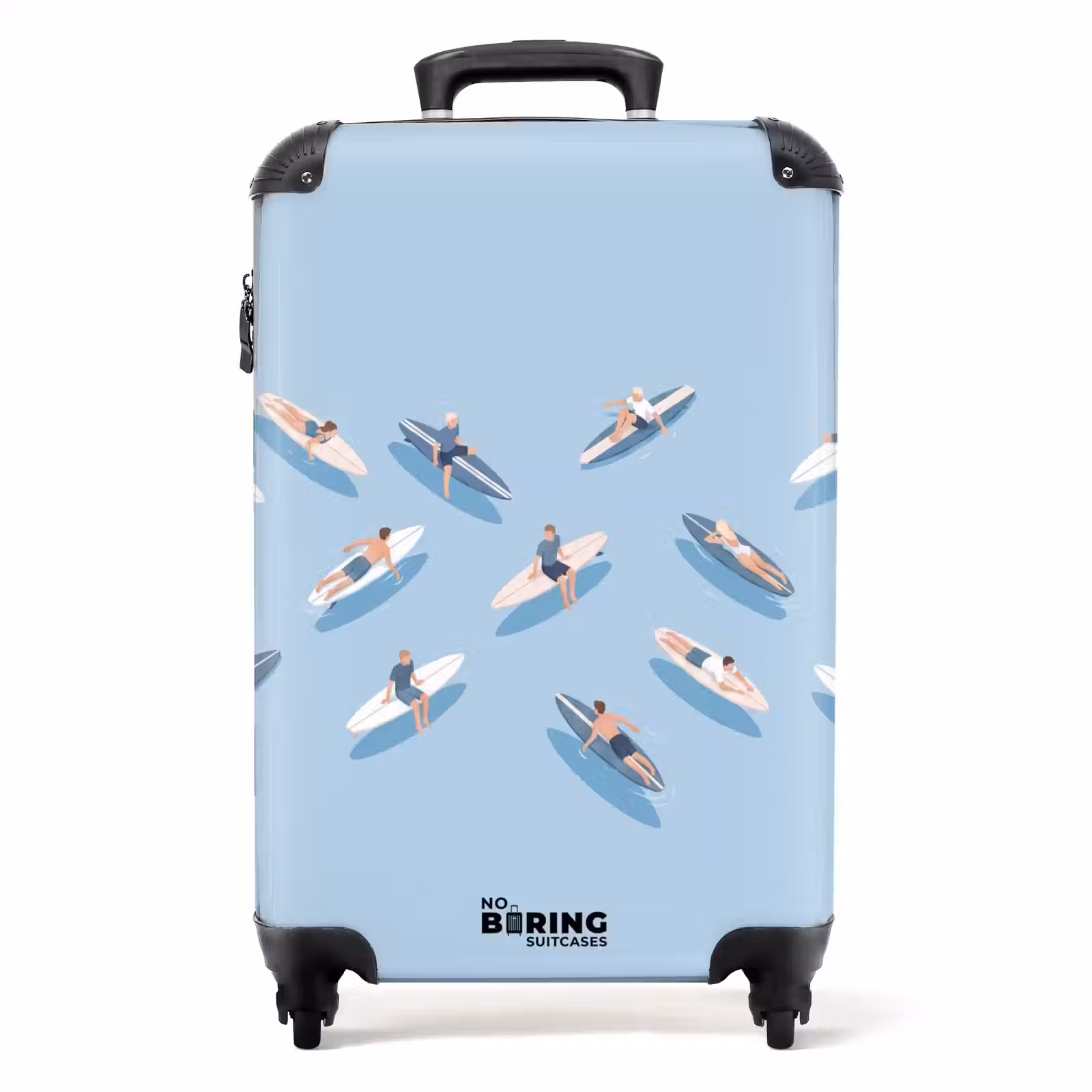 Valise - Personnes - Surf - Eau - Été - Illustration — 1
