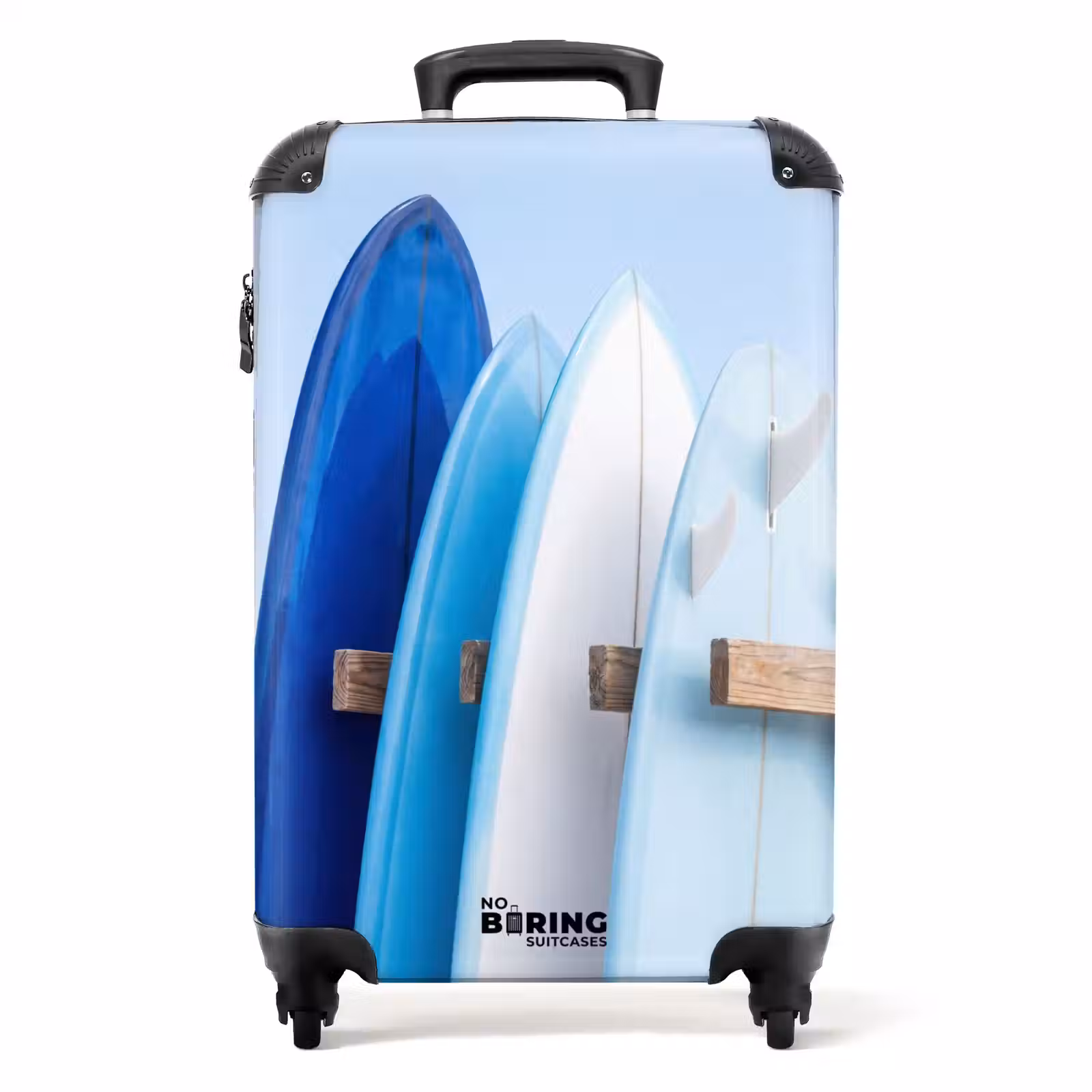 Valise - Planche de surf - Plage - Été - Bleu - Eau — 1