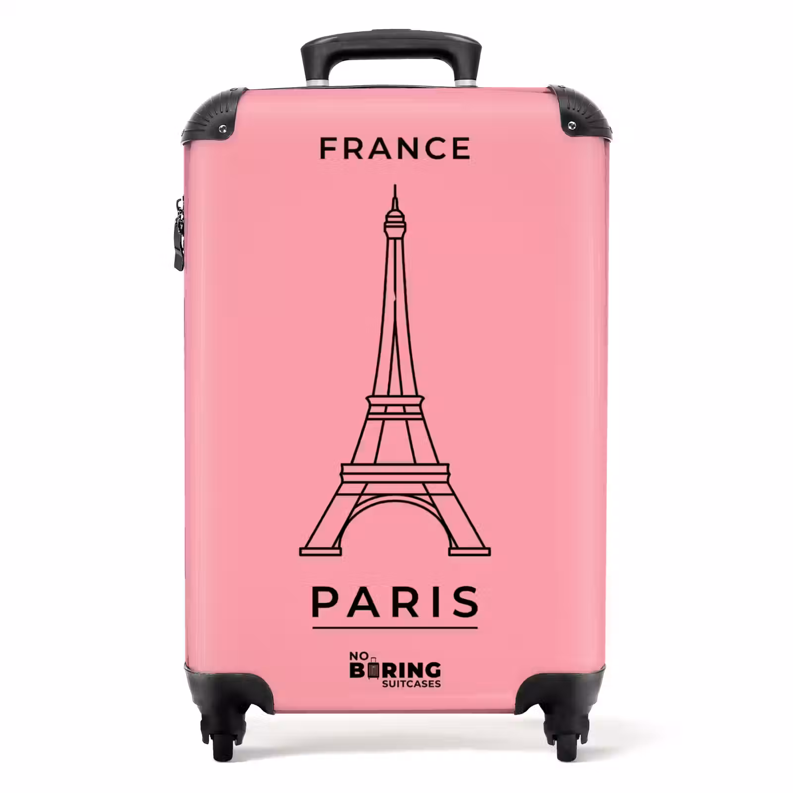 Valise - Tour Eiffel - Paris - Architecture - Minimaliste - Rose — 1