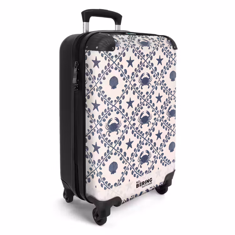 Valise - Mer - Crabe - Étoile de mer - Motif - Bleu — 2