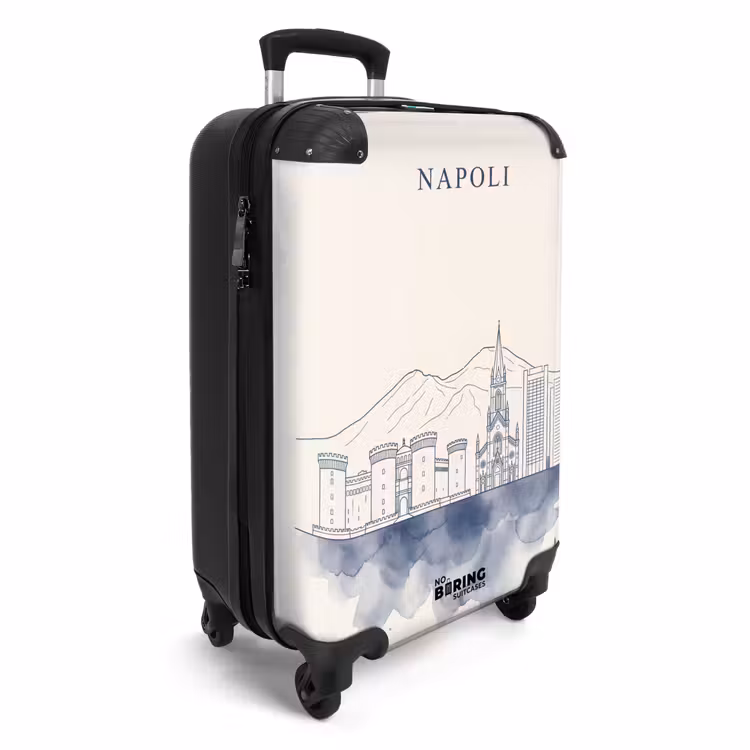Valise - Naples - Panorama - Italie - Dessin au trait - Aquarelle — 2
