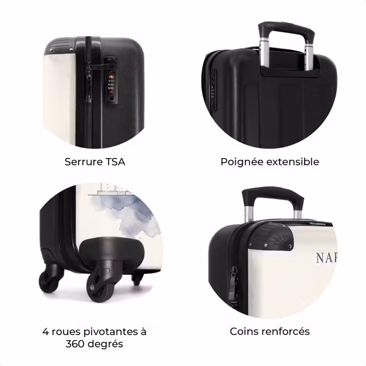 Valise - Naples - Panorama - Italie - Dessin au trait - Aquarelle — 8