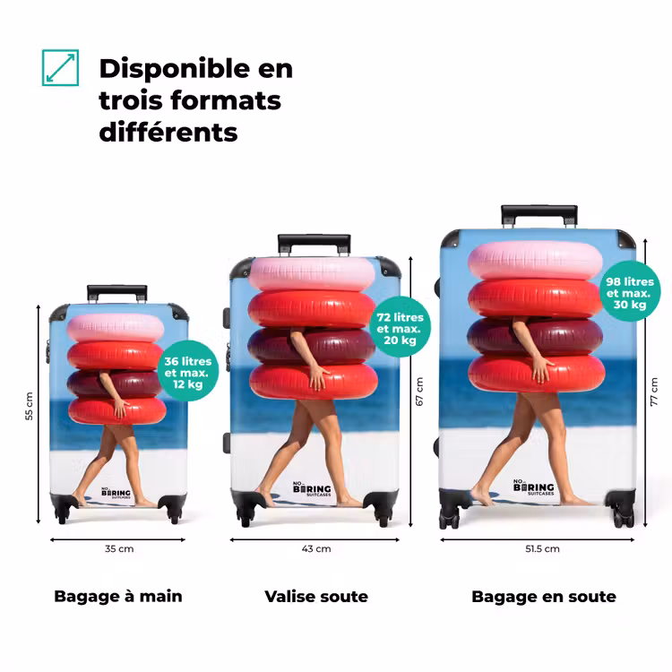 Valise - Personnes - Plage - Été - Loisirs - Coloré — 1