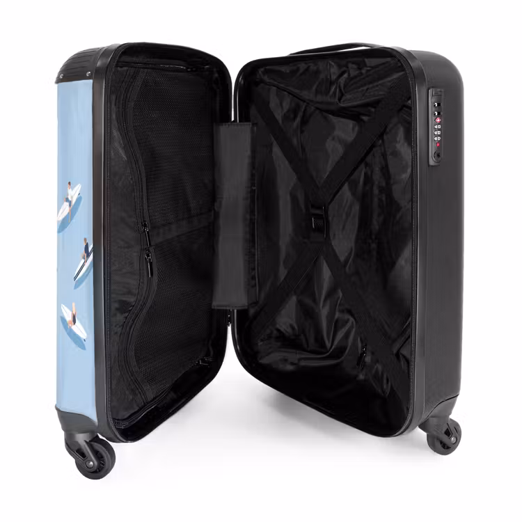 Valise - Personnes - Surf - Eau - Été - Illustration — 5