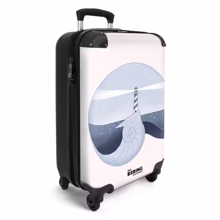 Valise - Phare - Mer - Coquillage - Abstrait - Bleu — 2