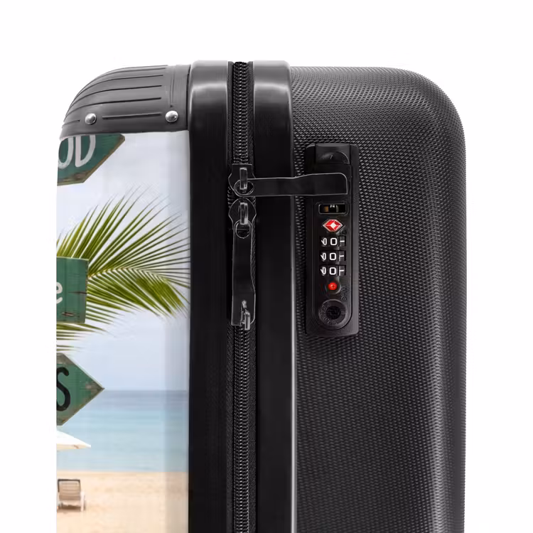 Valise - Plage - Panneau indicateur - Palmiers - Tropical - Vert — 6
