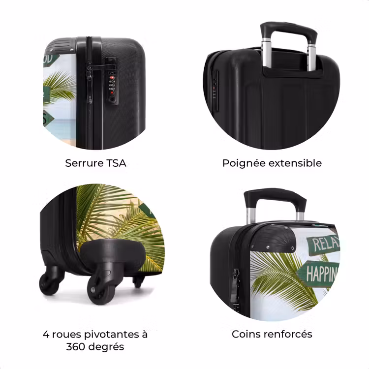 Valise - Plage - Panneau indicateur - Palmiers - Tropical - Vert — 8