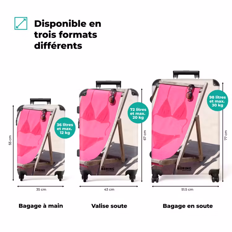 Valise - Plage - Transat - Maillot de bain - Été - Rose — 1