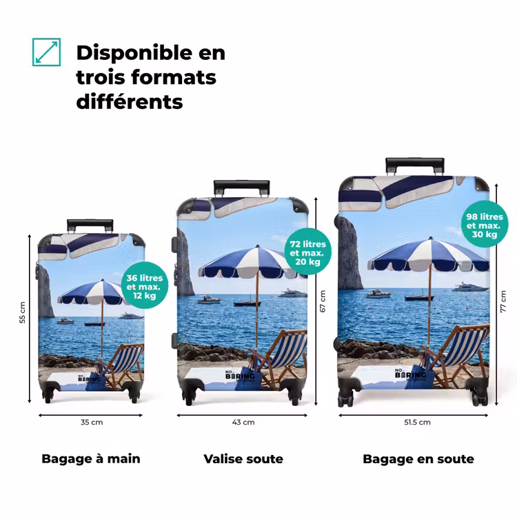 Valise - Plage - Transat - Parasol - Été - Bleu — 3