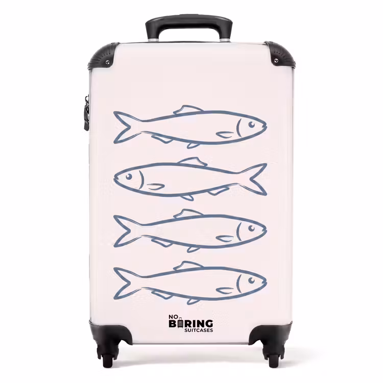 Valise - Poisson - Quatre - Animaux - Abstrait - Bleu — 1