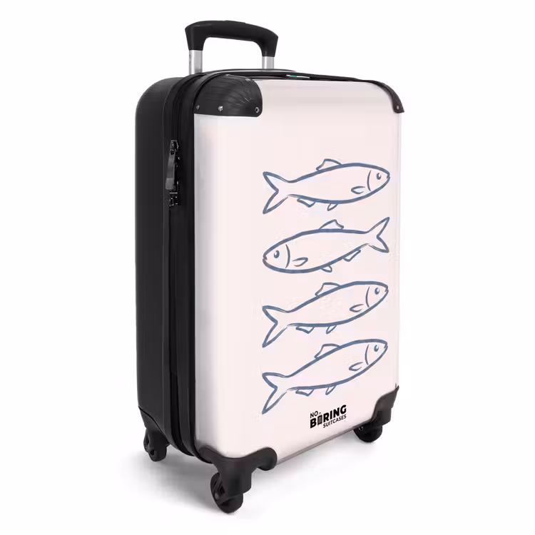 Valise - Poisson - Quatre - Animaux - Abstrait - Bleu — 2
