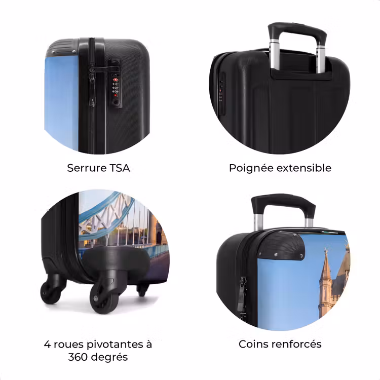 Valise - Pont - Tour - Architecture - Classique - Bleu — 8