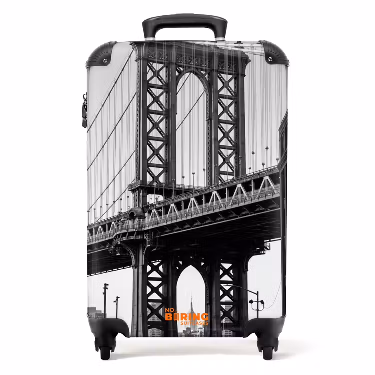 Valise - Pont - Ville - Architecture - Moderne - Noir - Blanc — 1