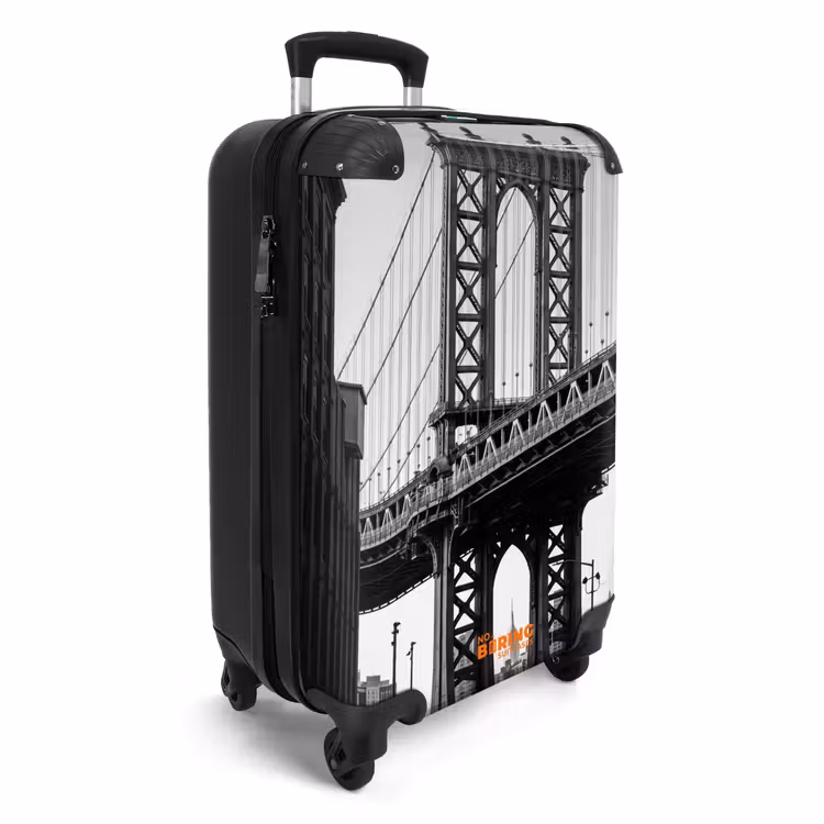 Valise - Pont - Ville - Architecture - Moderne - Noir - Blanc — 2