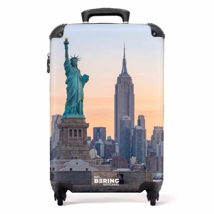 Valise - Statue de la Liberté - New York - Lever du soleil - Ville - Architecture — 1