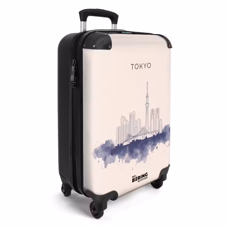 Valise - Tokyo - Skyline - Ville - Abstrait - Bleu — 2