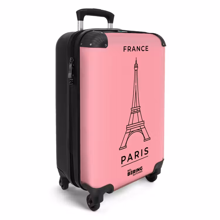 Valise - Tour Eiffel - Paris - Architecture - Minimaliste - Rose — 2