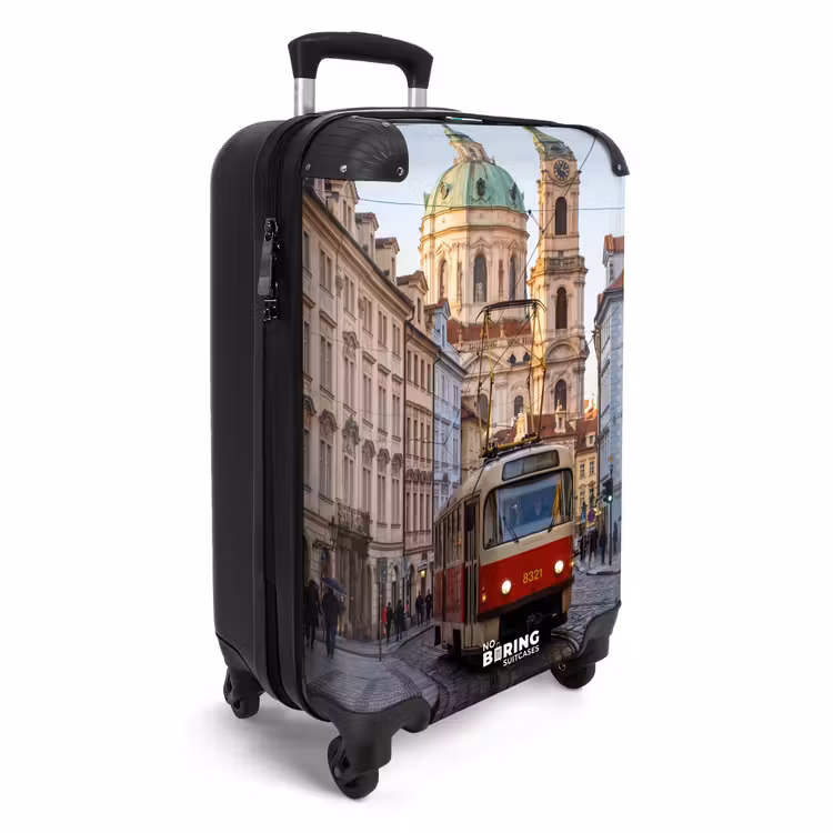 Valise - Tramway - Rue - Paysage urbain - Classique - Rouge — 2