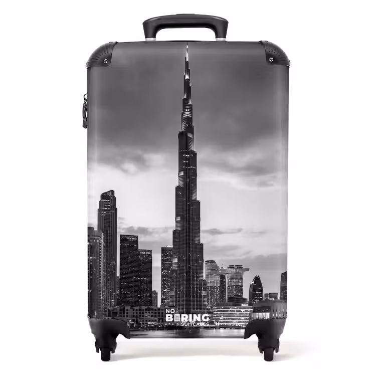 Valise - Ville - Skyline - Architecture - Soir - Noir et blanc — 1