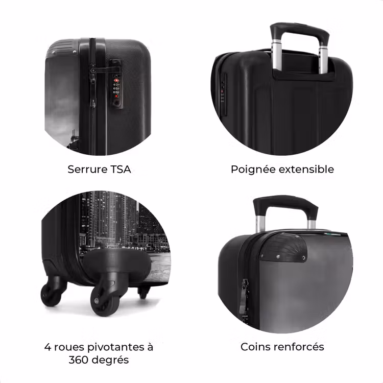 Valise - Ville - Skyline - Architecture - Soir - Noir et blanc — 8