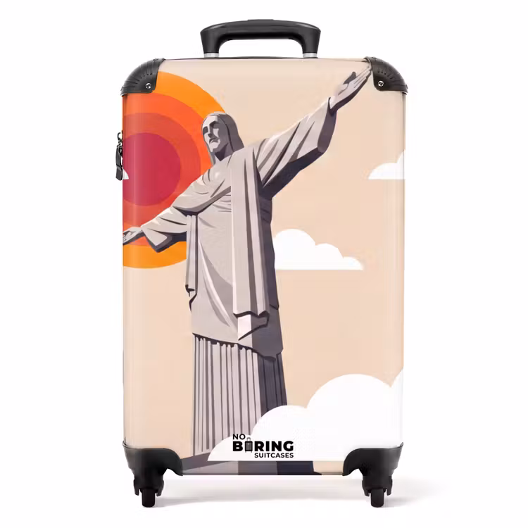 Valise - Monument - Ville - Coucher de soleil - Minimaliste - Orange — 1