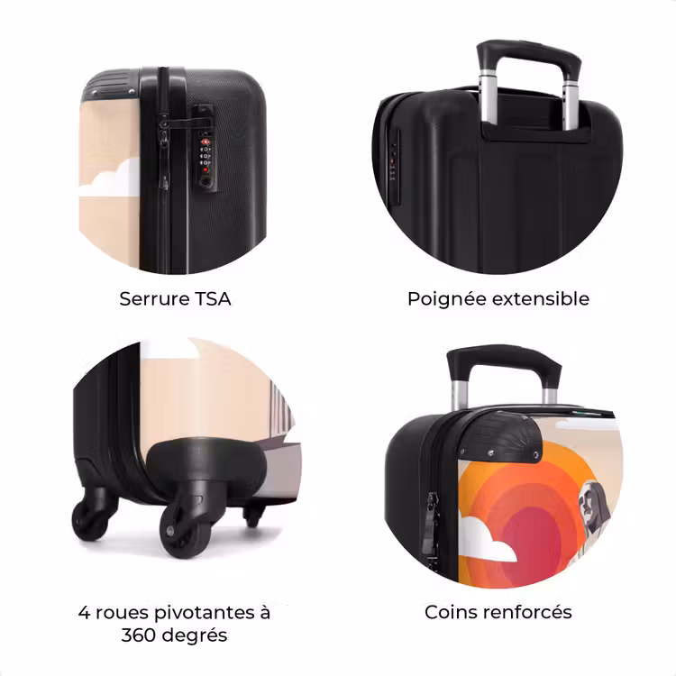 Valise - Monument - Ville - Coucher de soleil - Minimaliste - Orange — 8