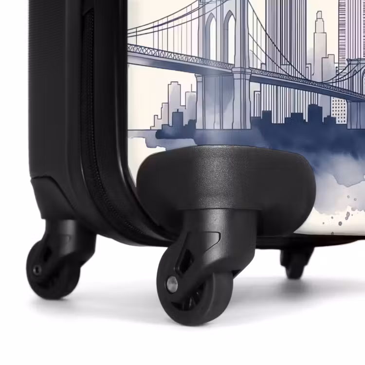 Valise - New York - Statue de la Liberté - Skyline - Illustration - Bleu — 7