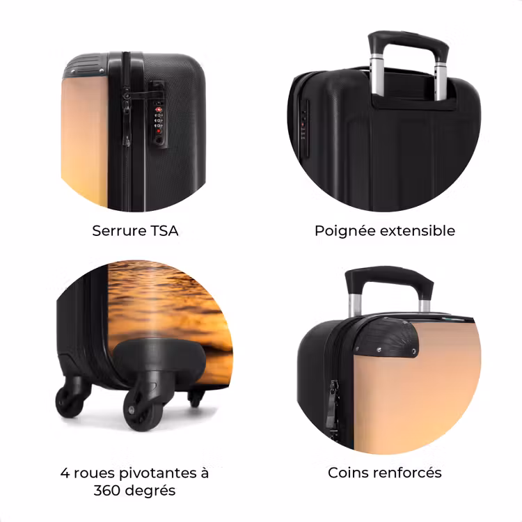 Valise - Personne - Surf - Coucher de soleil - Mer - Orange — 8