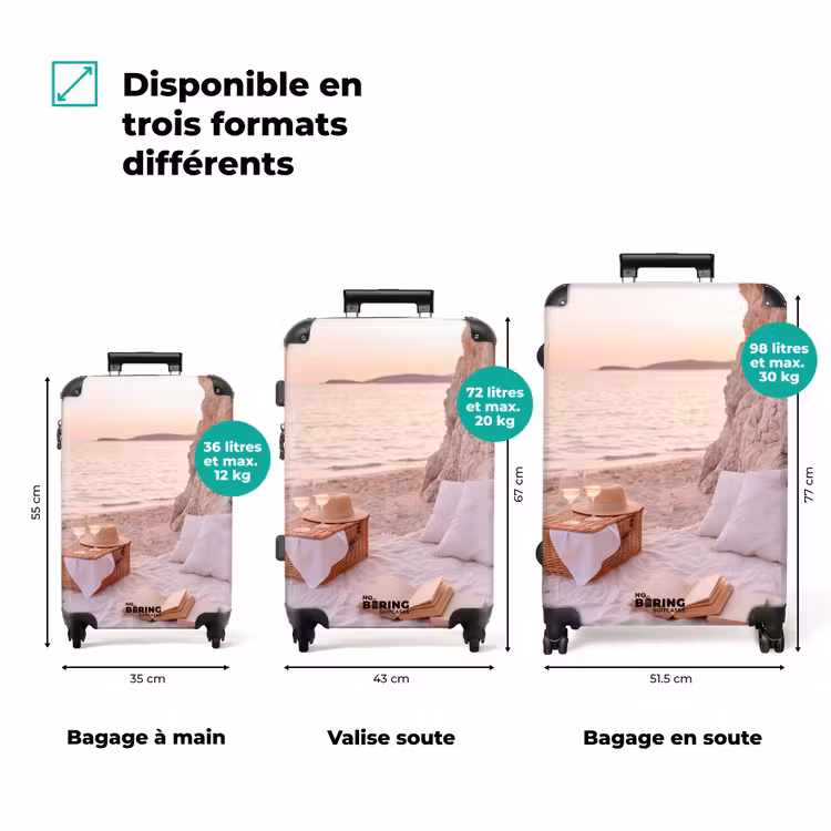 Valise - Plage - Pique-nique - Coucher de soleil - Été - Nature — 1
