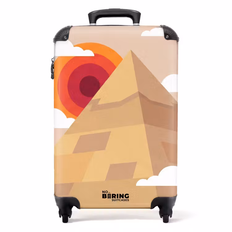 Valise - Pyramide - Soleil - Désert - Moderne - Orange — 1